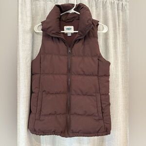 Old Navy Puffer Vest Brown Women’s Small